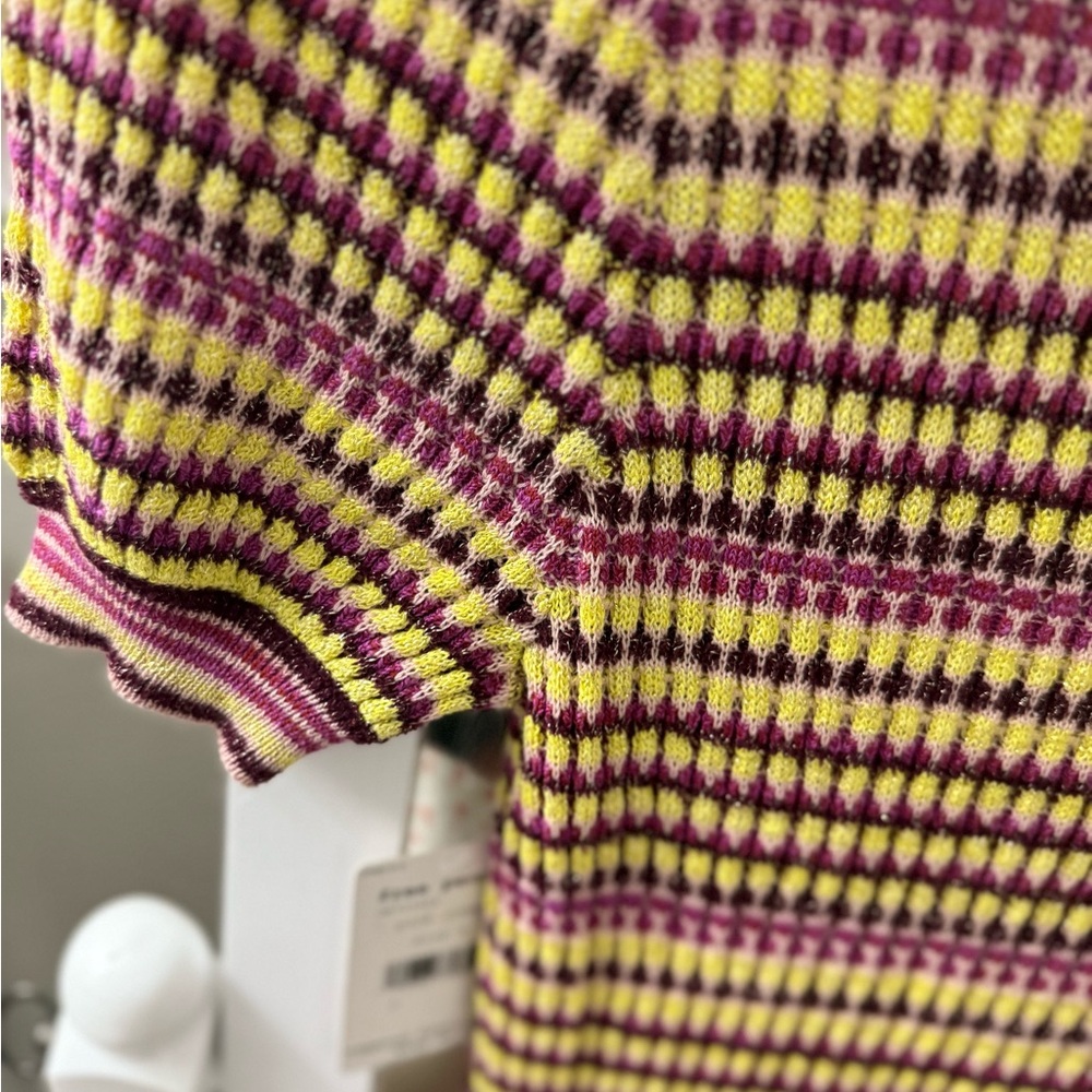 Free People Pink and Yellow Knit Dress - Picture 9 of 10